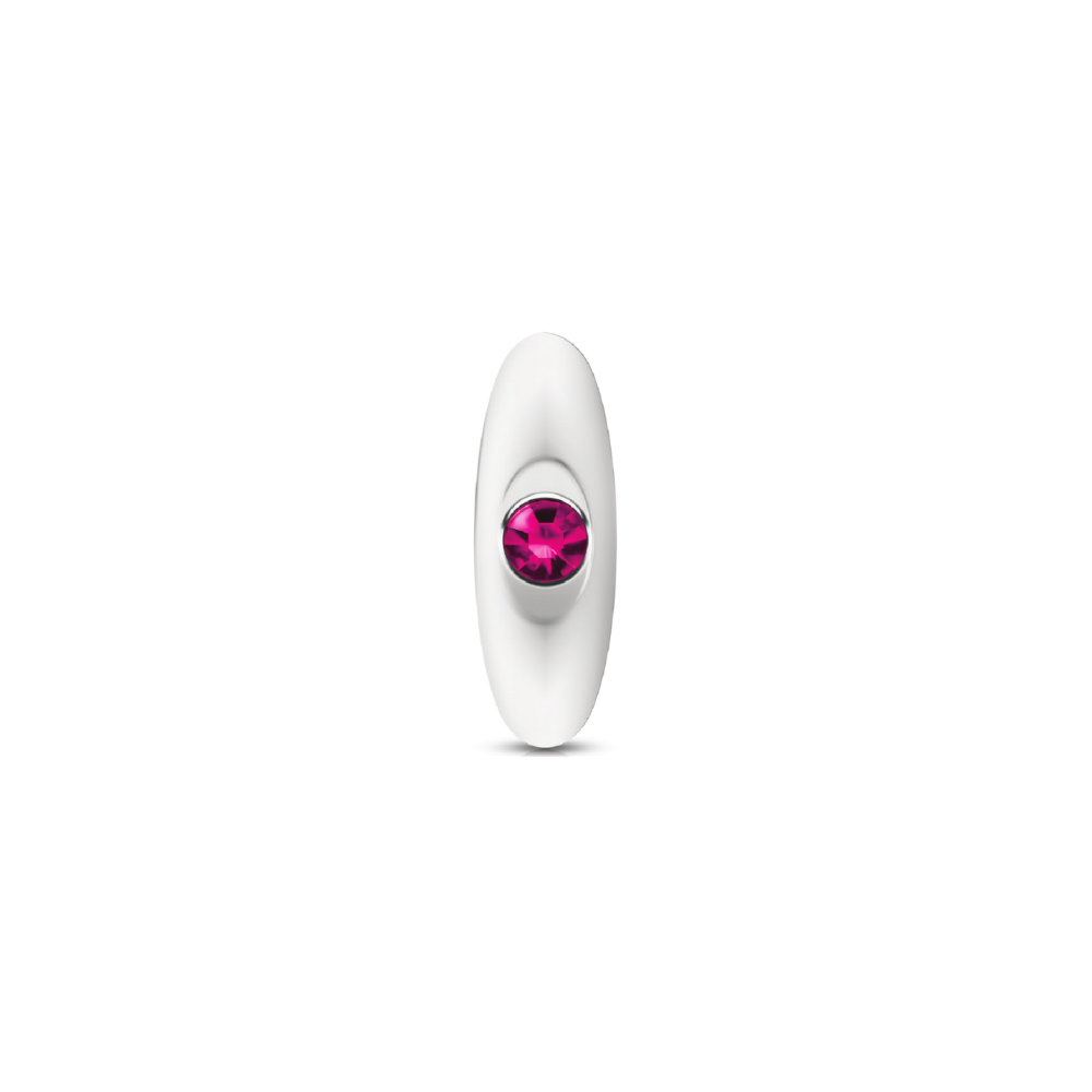 Silver Anchor Buttplug Kit - Clear Iridescent/pink