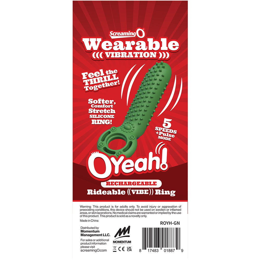 Screaming O Rechargeable O Yeah Silicone Green