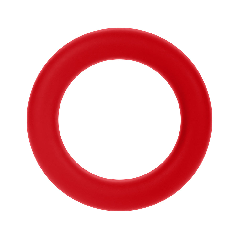 Forto F-61 3-Piece Silicone Cockring Set Red