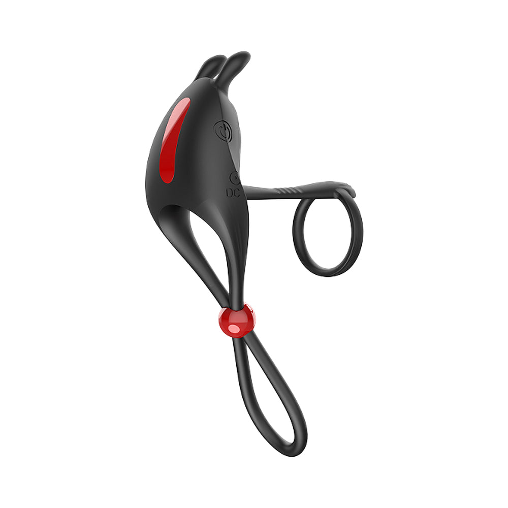 Cockpower Remote Control Cockring & Ball Cinch Black