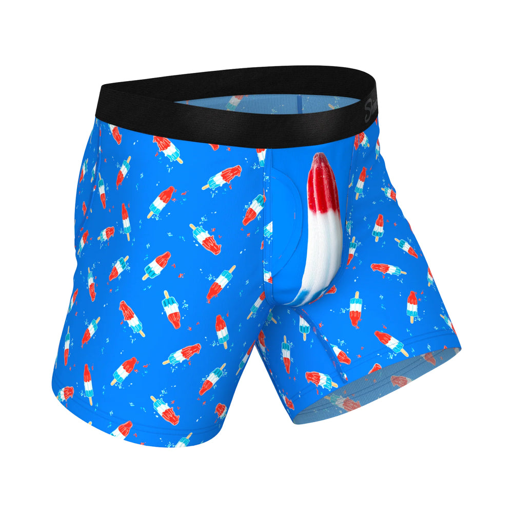 Shinesty The Popsicle Stick Apex USA Ball Hammock Pouch Underwear with Fly L