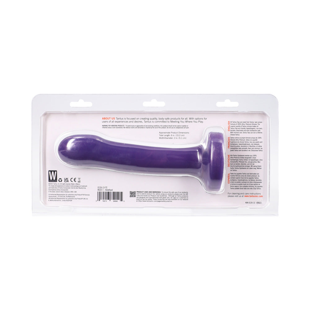 Tantus Buzz 1 Vibrating Dildo Amethyst