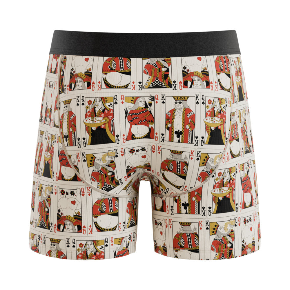 Shinesty The Bottomless Blackjack Vintage Playing Cards Ball Hammock Pouch Underwear with Fly 2XL