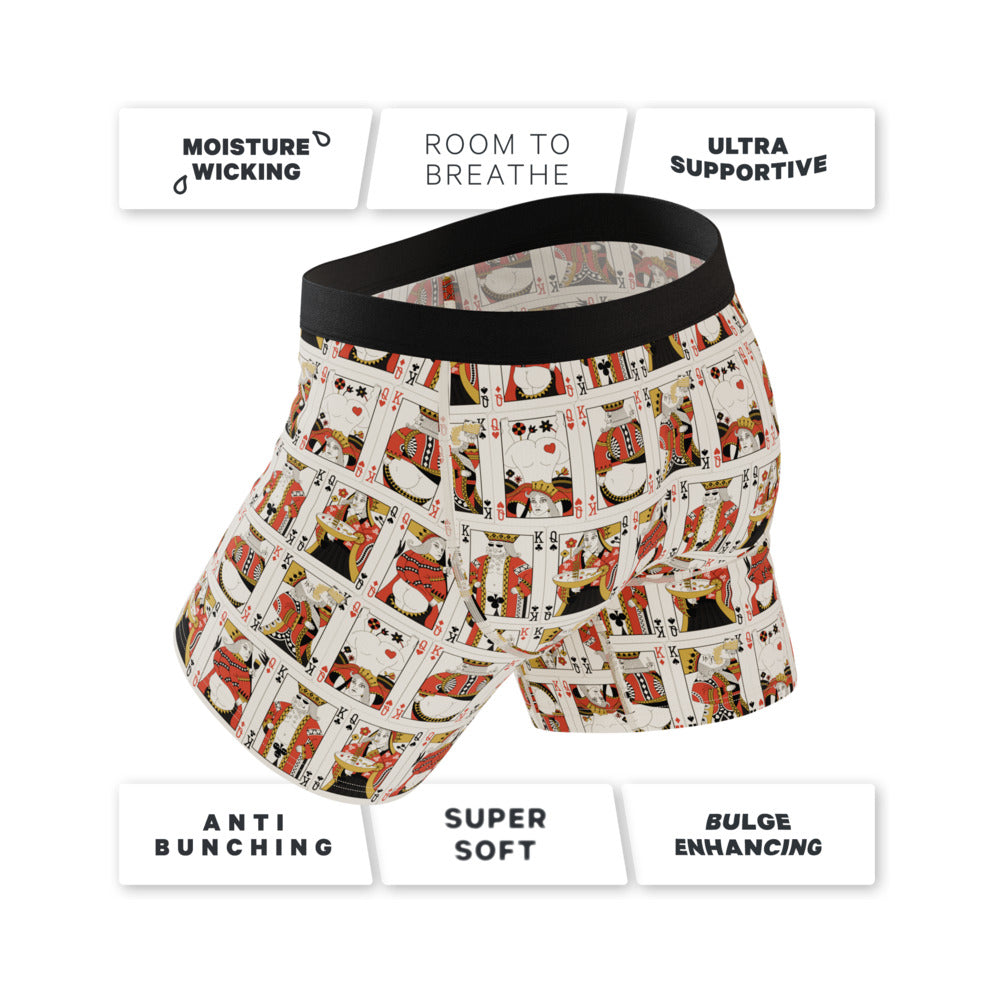Shinesty The Bottomless Blackjack Vintage Playing Cards Ball Hammock Pouch Underwear with Fly 2XL