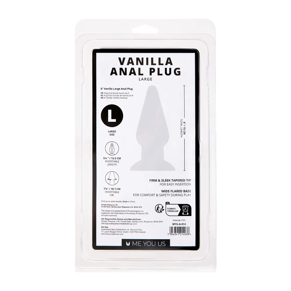 Me You Us Vanilla Large Anal Plug