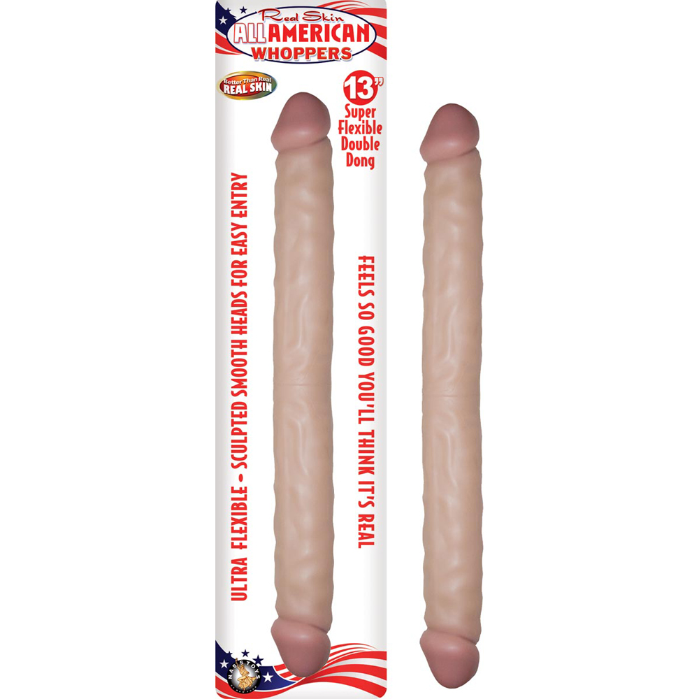 All American Whoppers 13" Double Dong Flesh