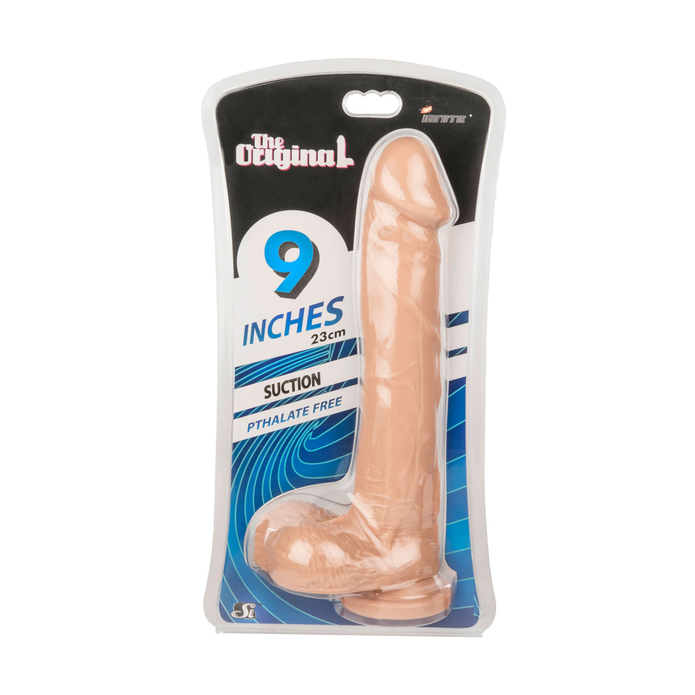 9" Cock & Balls With Suc Flesh