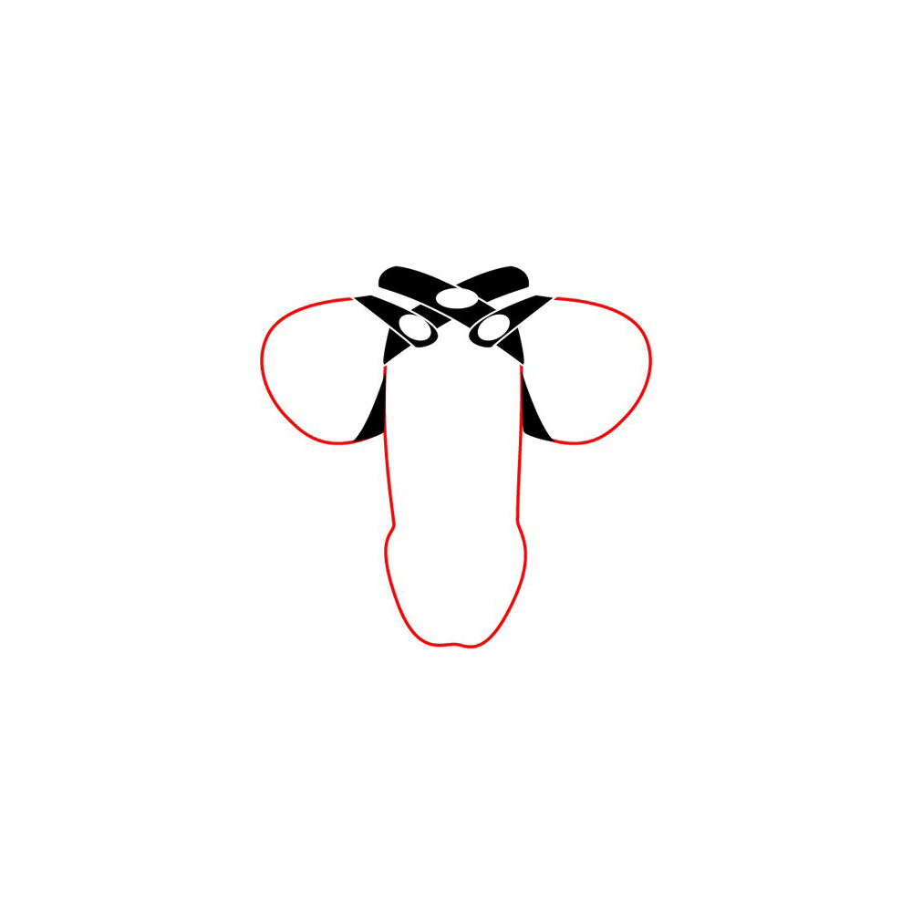 Leather Figure-8 C&B Divider - Black