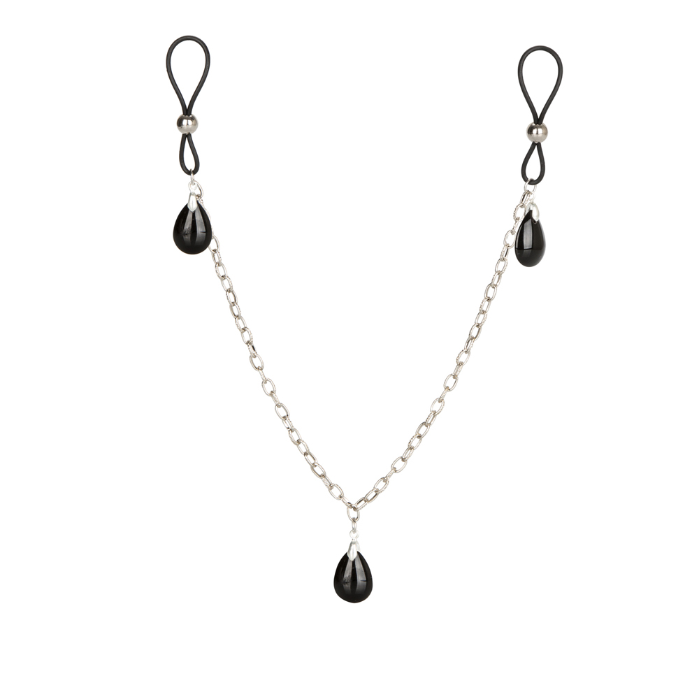 Nipple Play Non-Piercing Nipple Chain Jewelry Onyx