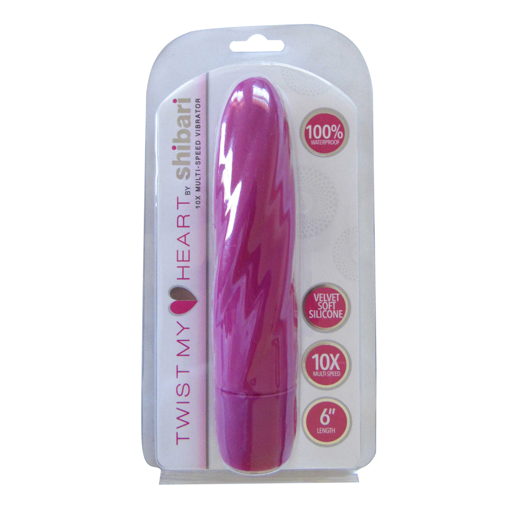 Shibari 6" Twist My Heart 10X Vibrator Pink