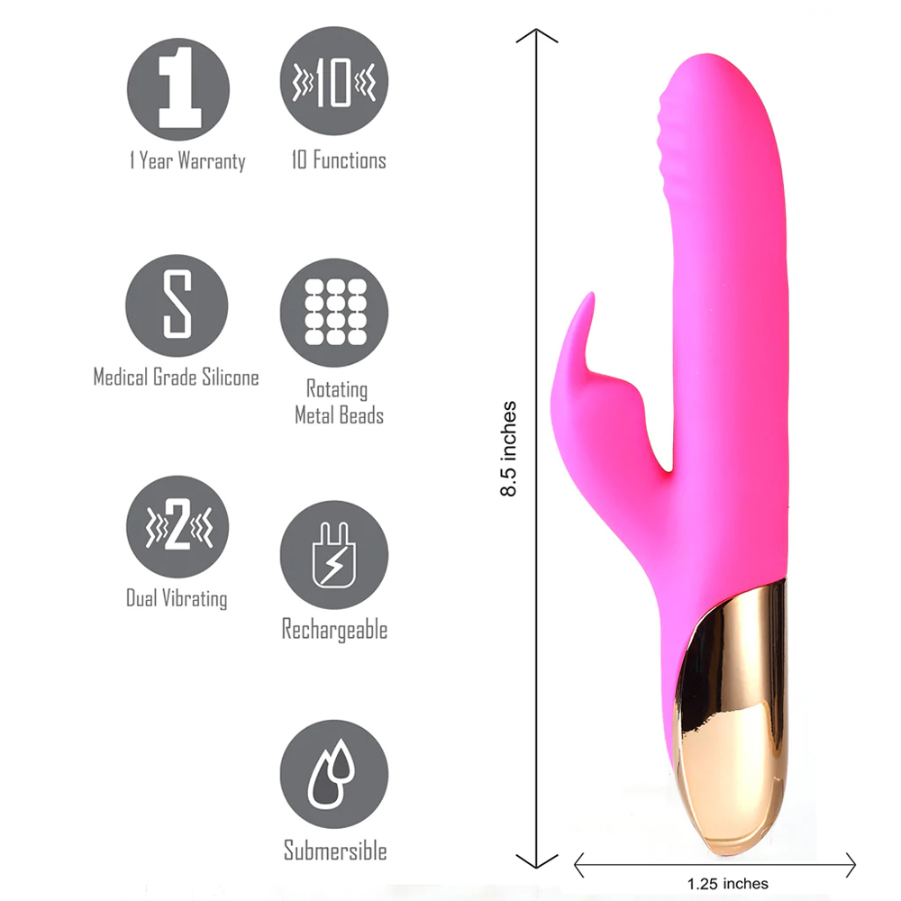 Maia Dream USB Rechargeable 10/4 Function Rabbit Vibrator
