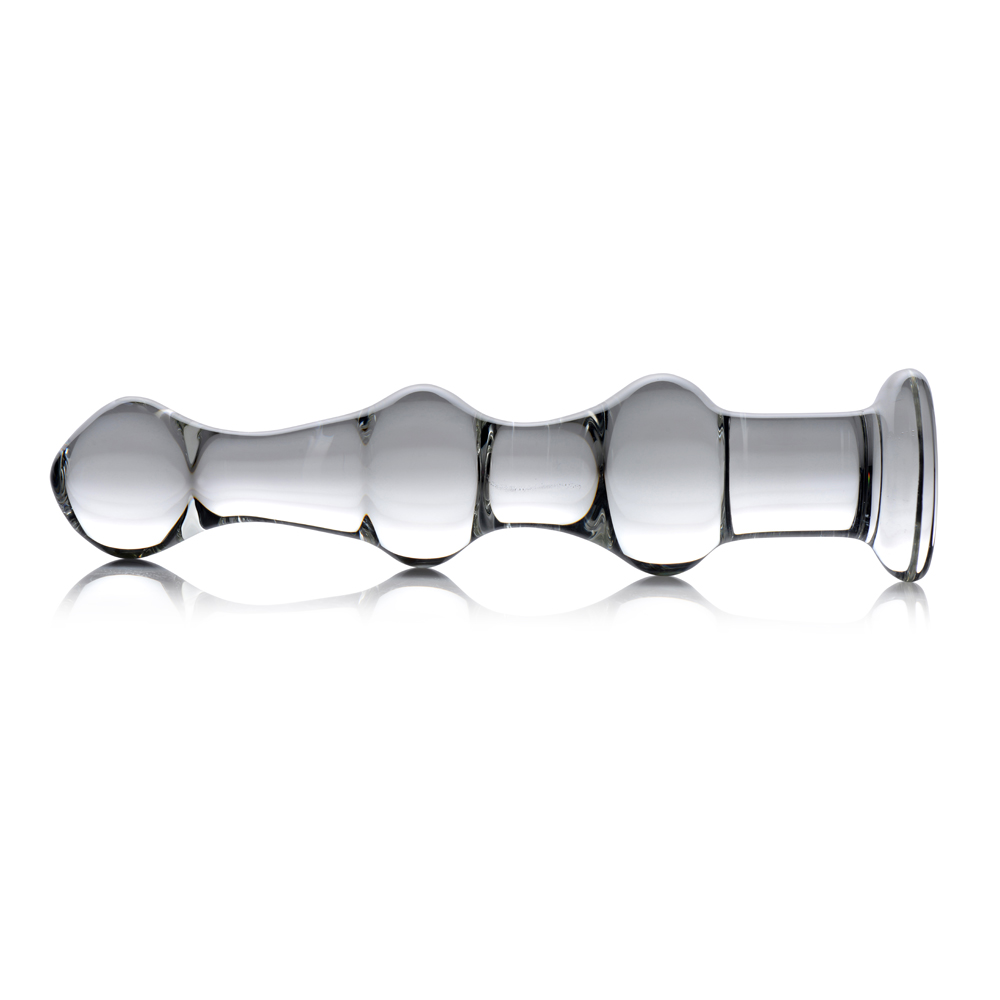 Master Series Mammoth 3 Bumps Glass Dildo