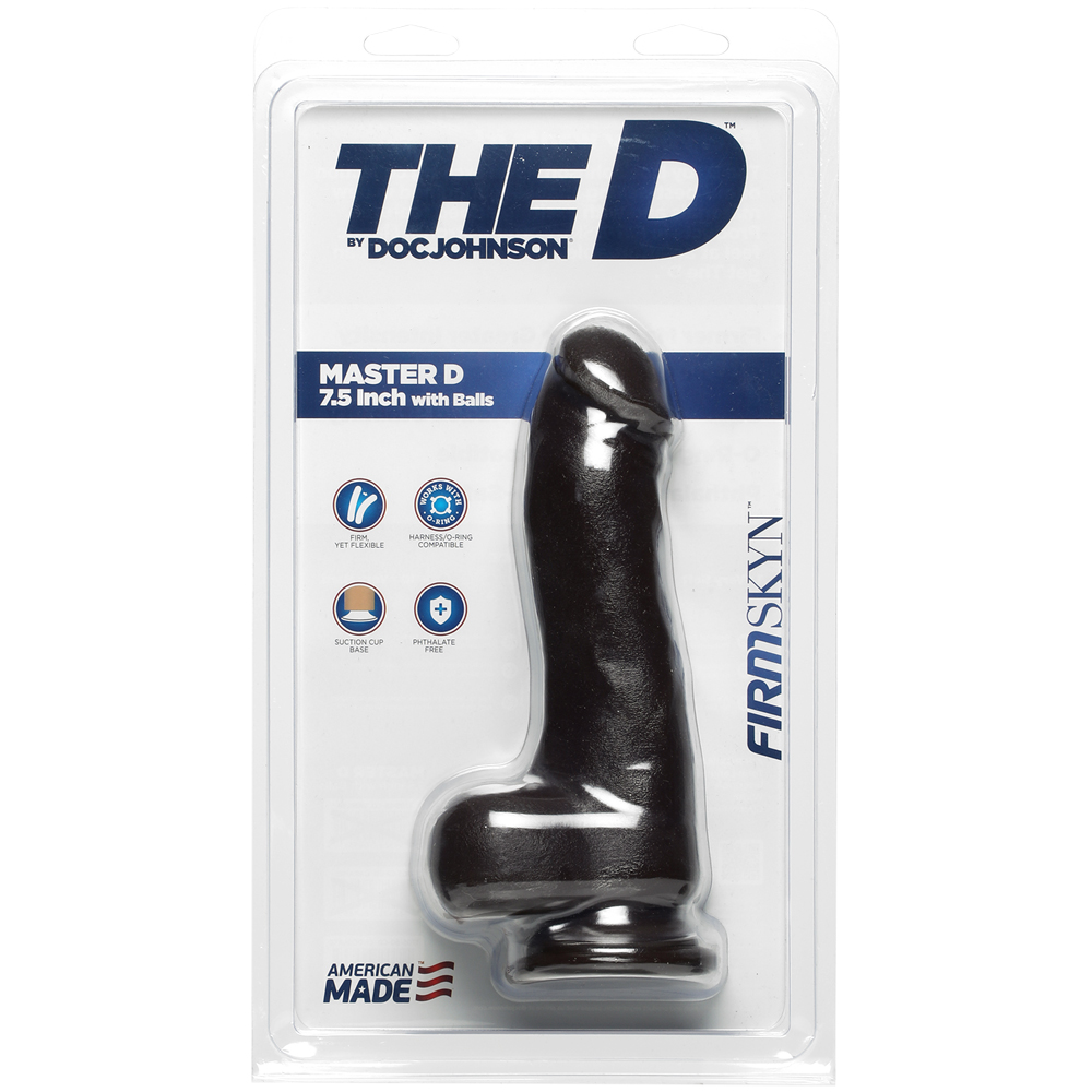 The D Master D 7.5" With Balls Firmskyn Chocolate