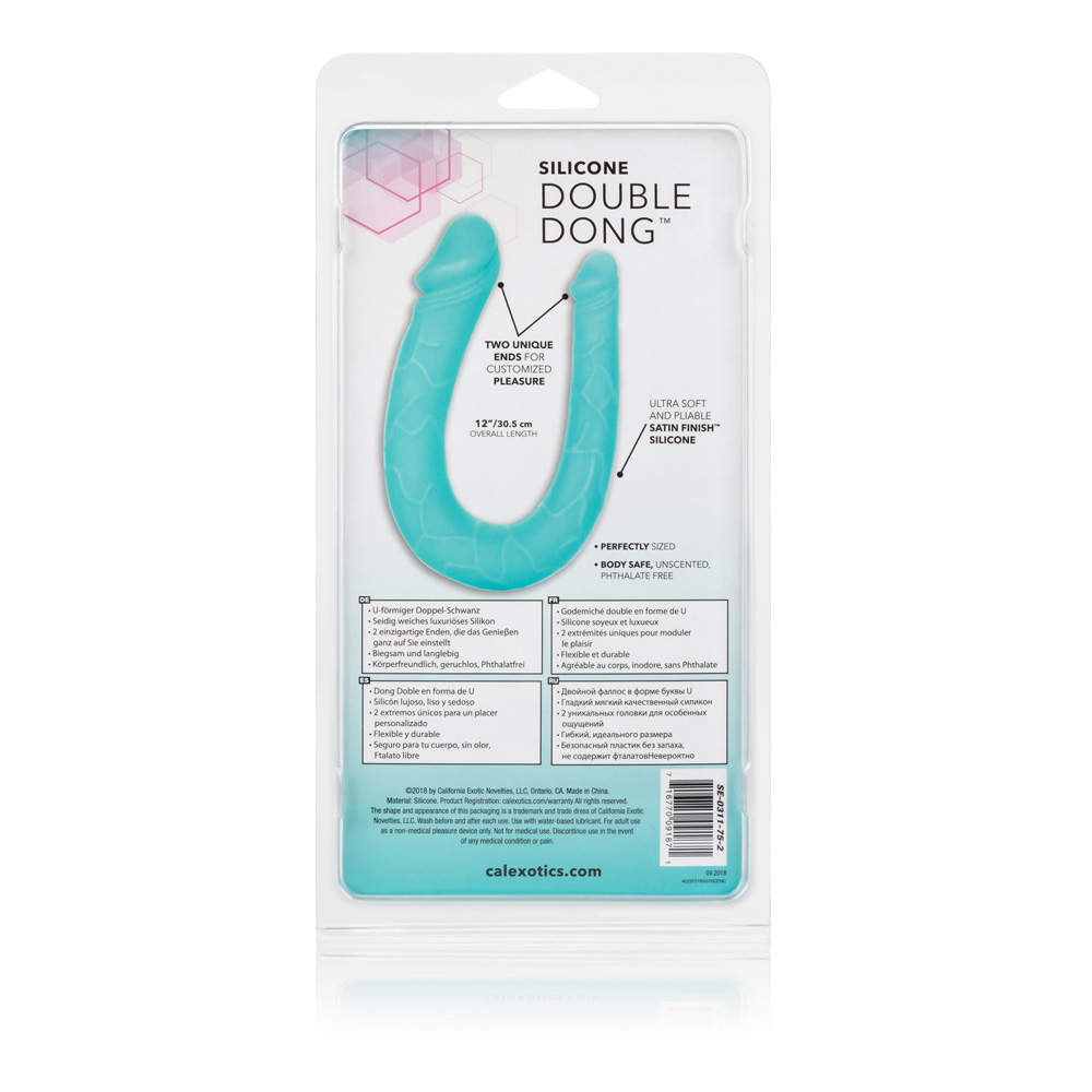 Silicone Double Dong Ac/Dc Dong Teal