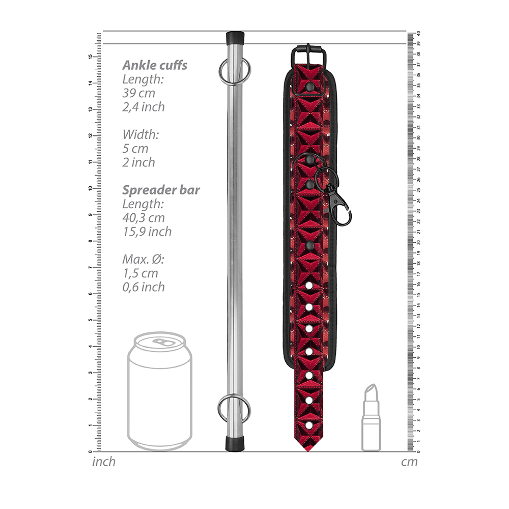 Ouch! Luxury Spreader Bar Burgundy