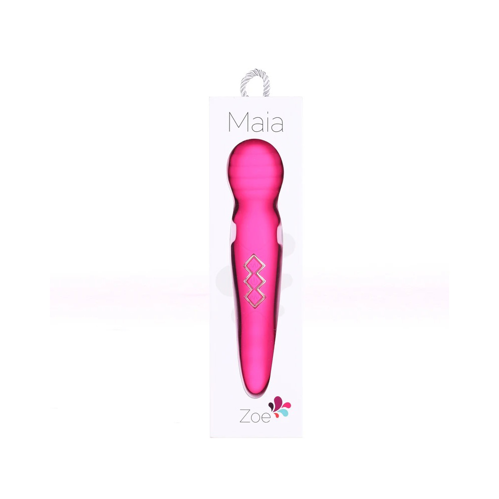 Zoe Twistty Rechargable Dual Vibrating Wand Hot Pink