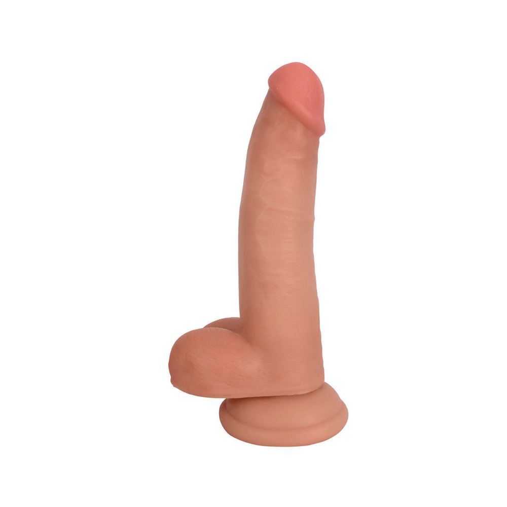 Jock 8" Bareskin Dong With Balls Vanilla