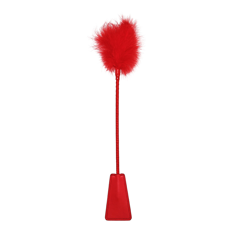 Ouch! Crop With Feather Red