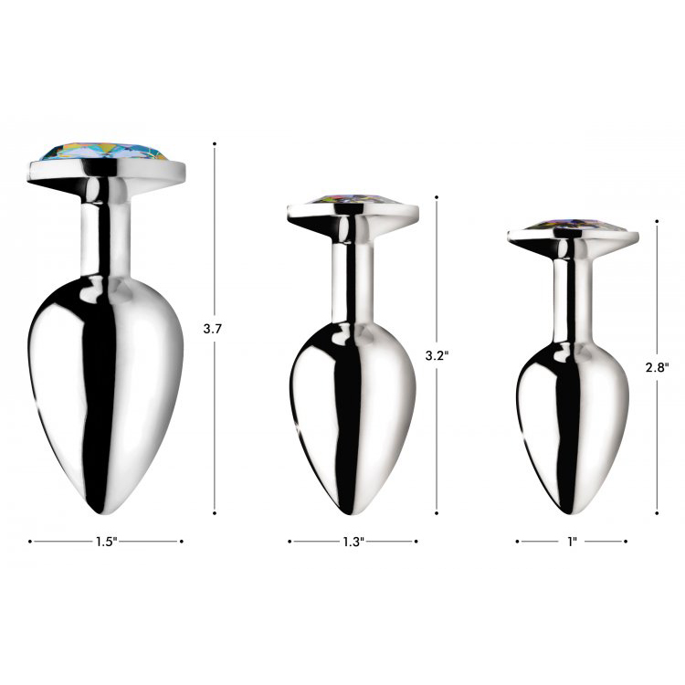 Booty Sparks Rainbow Prism Gem Anal Plug Large