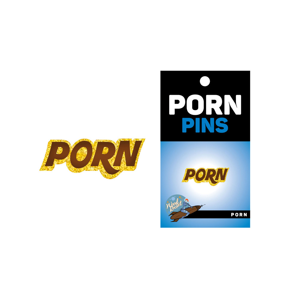 Porn Pin With Gold Glitter