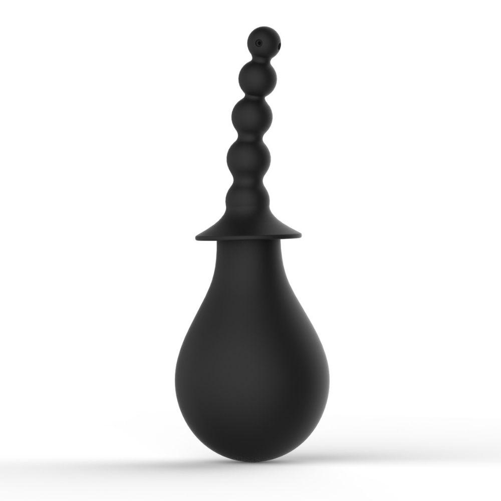 Curious Intimate Anal Cleanser Silicone Douche & Enema Black