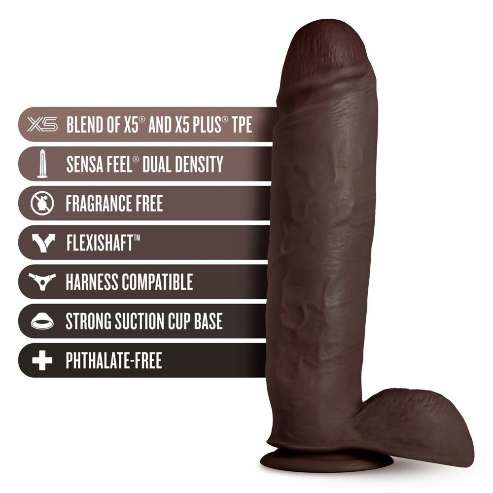 Au Naturel Huge 10" Dildo Chocolate
