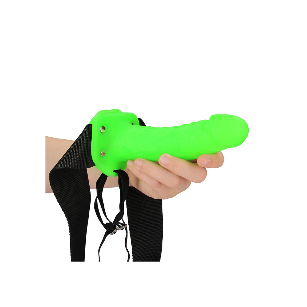 Ouch! Realistic 7" Strap-On Harness Glow In The Dark
