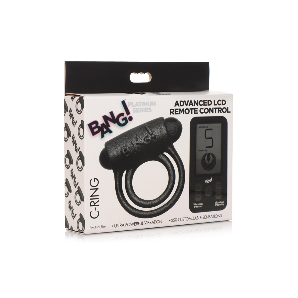 Bang! 25X Vibrating Silicone Cock Ring With Remote Control