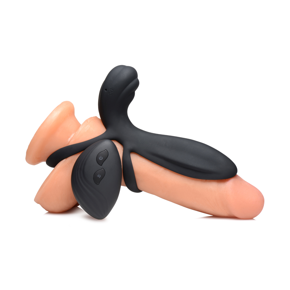 Trinity Men Silicone Vibrating Girth Enhancer With Remote Control