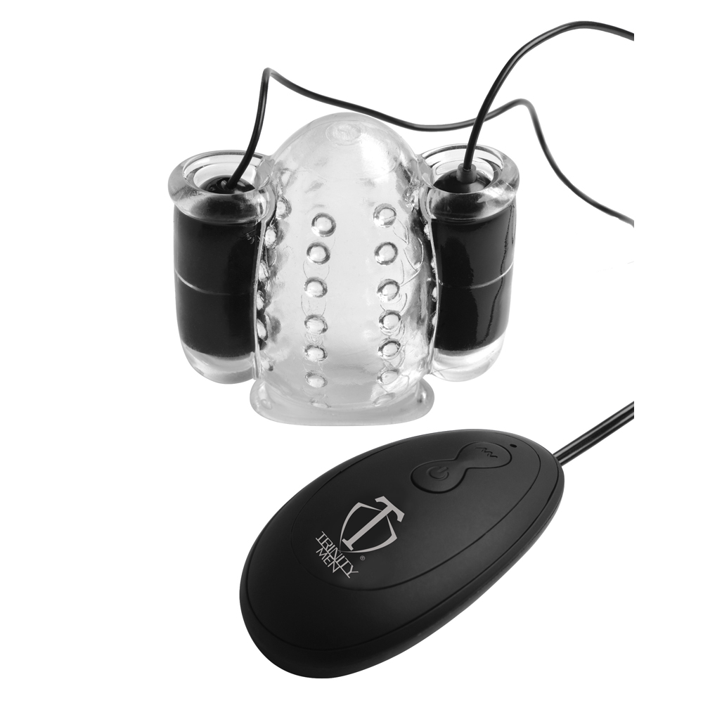 Trinity Men 20X Dual Vibrating Cock Teaser
