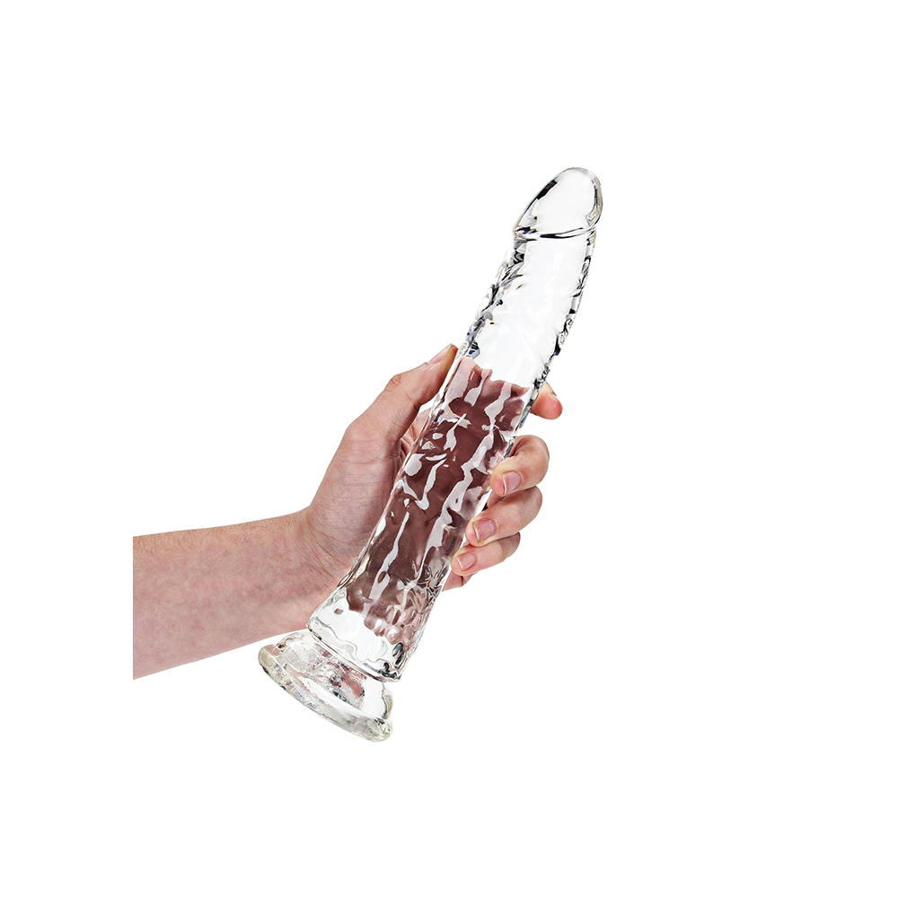 Realrock Crystal Clear Slim Dildo 10'' Transparent