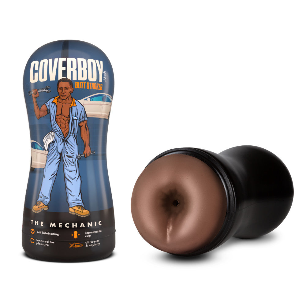 Coverboy The Mechanic Self Lubricating Stroker Brown