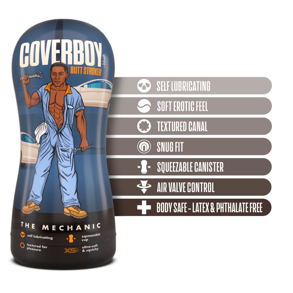 Coverboy The Mechanic Self Lubricating Stroker Brown