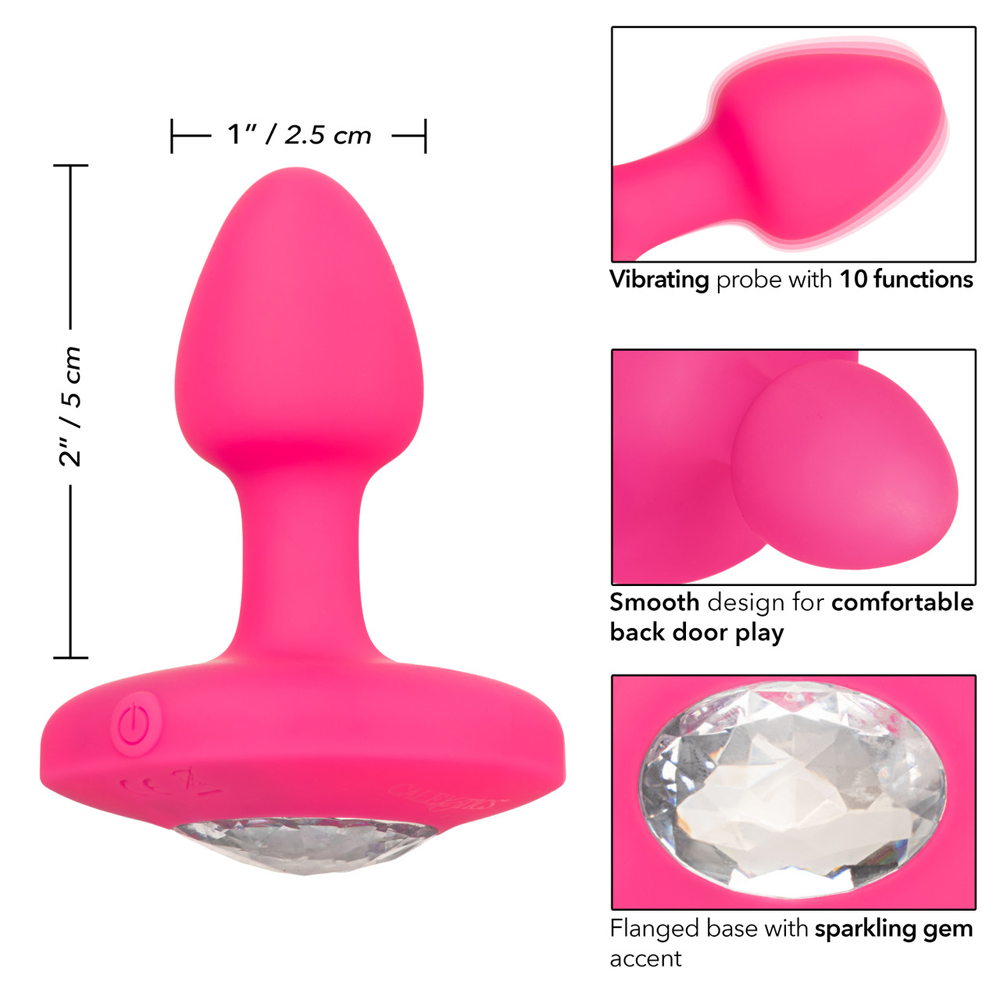 Cheeky Gems Small Rechargeable Vibrating Probe Pink