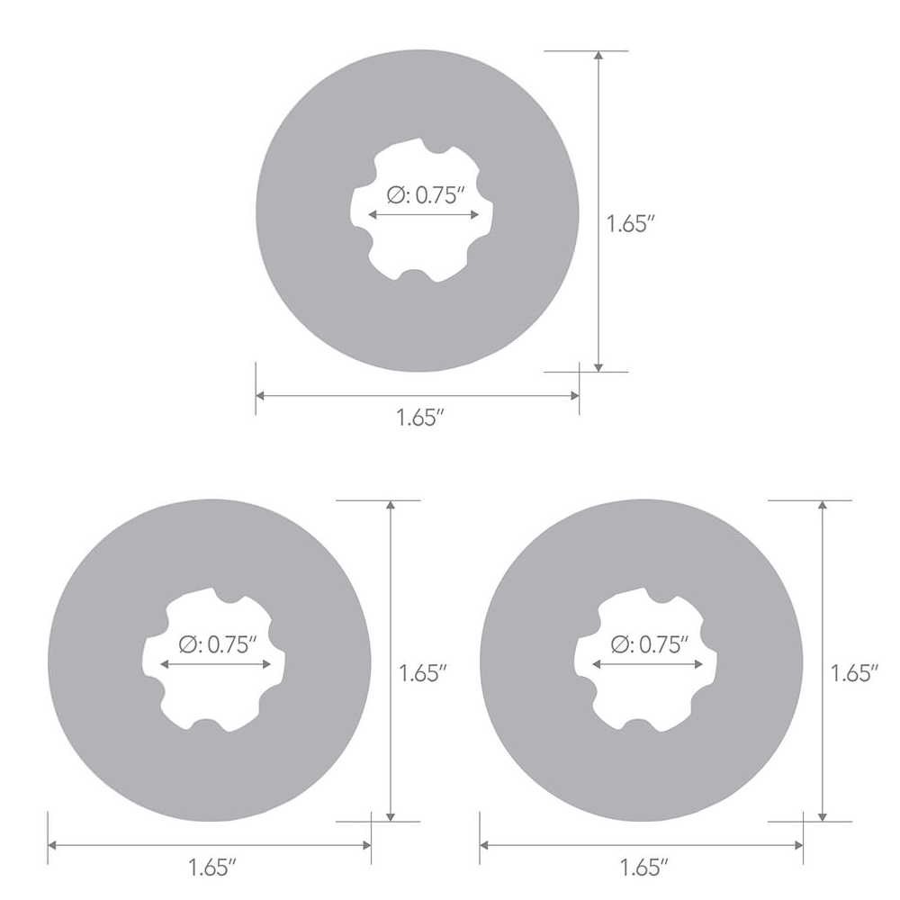 3-Pack Ribbed Rider Cock Ring Set
