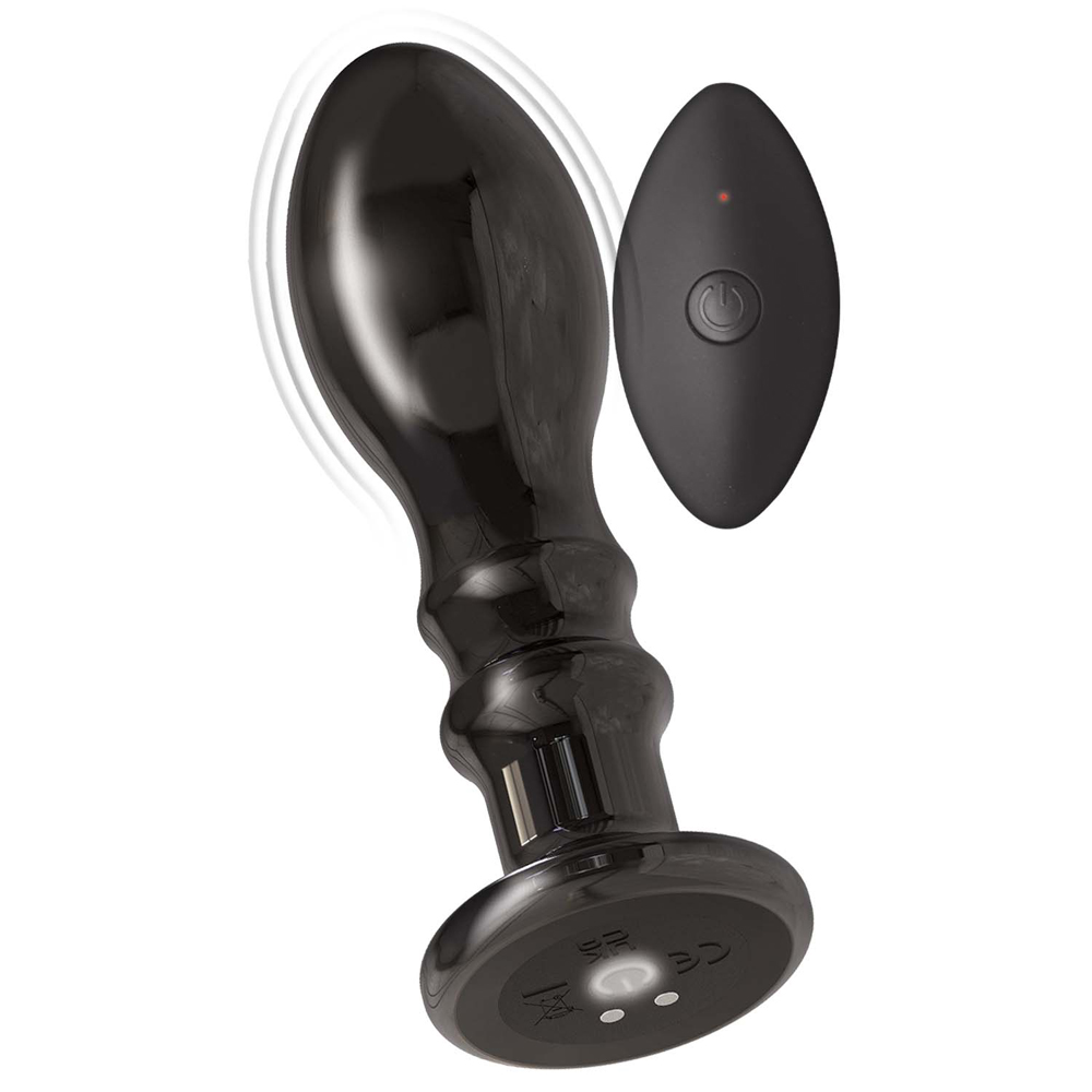 Ass-Sation Remote Vibrating Metal Anal Pleaser Black
