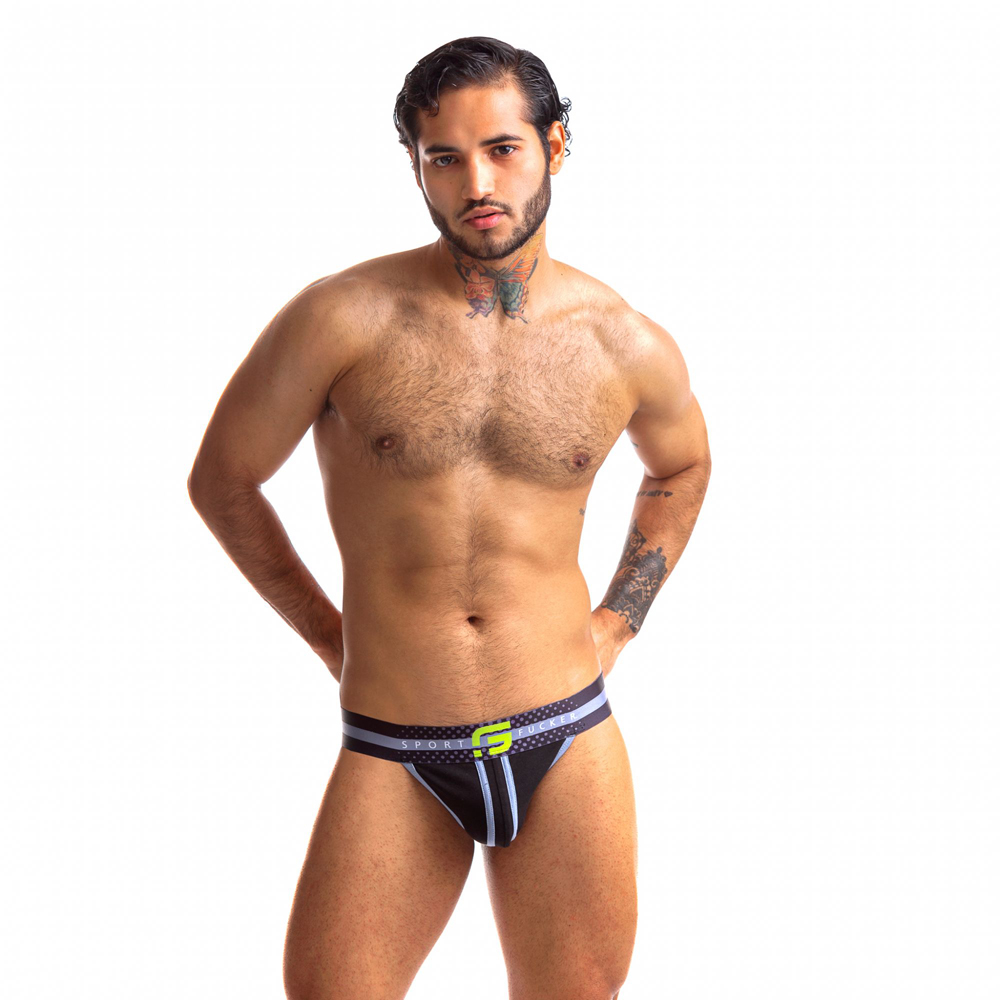 Sport Fucker Jersey Jock Black Lg