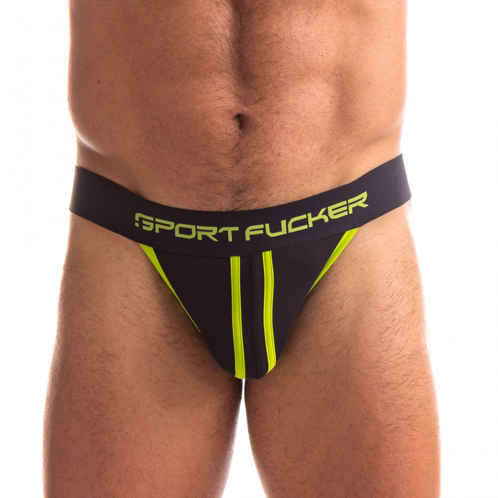 Sport Fucker Jersey Jock Black/Green Xl