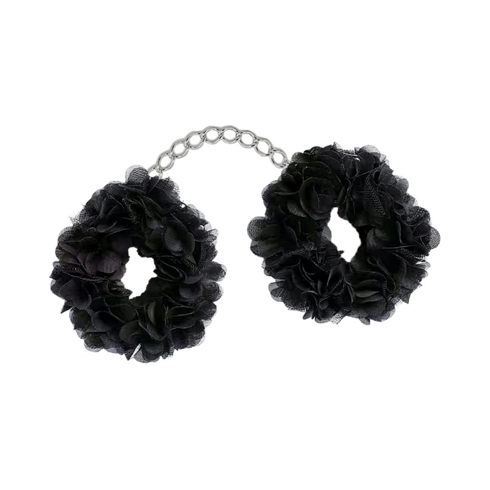 Blossom Luv Cuffs Flower Hand Cuffs Boxed Black