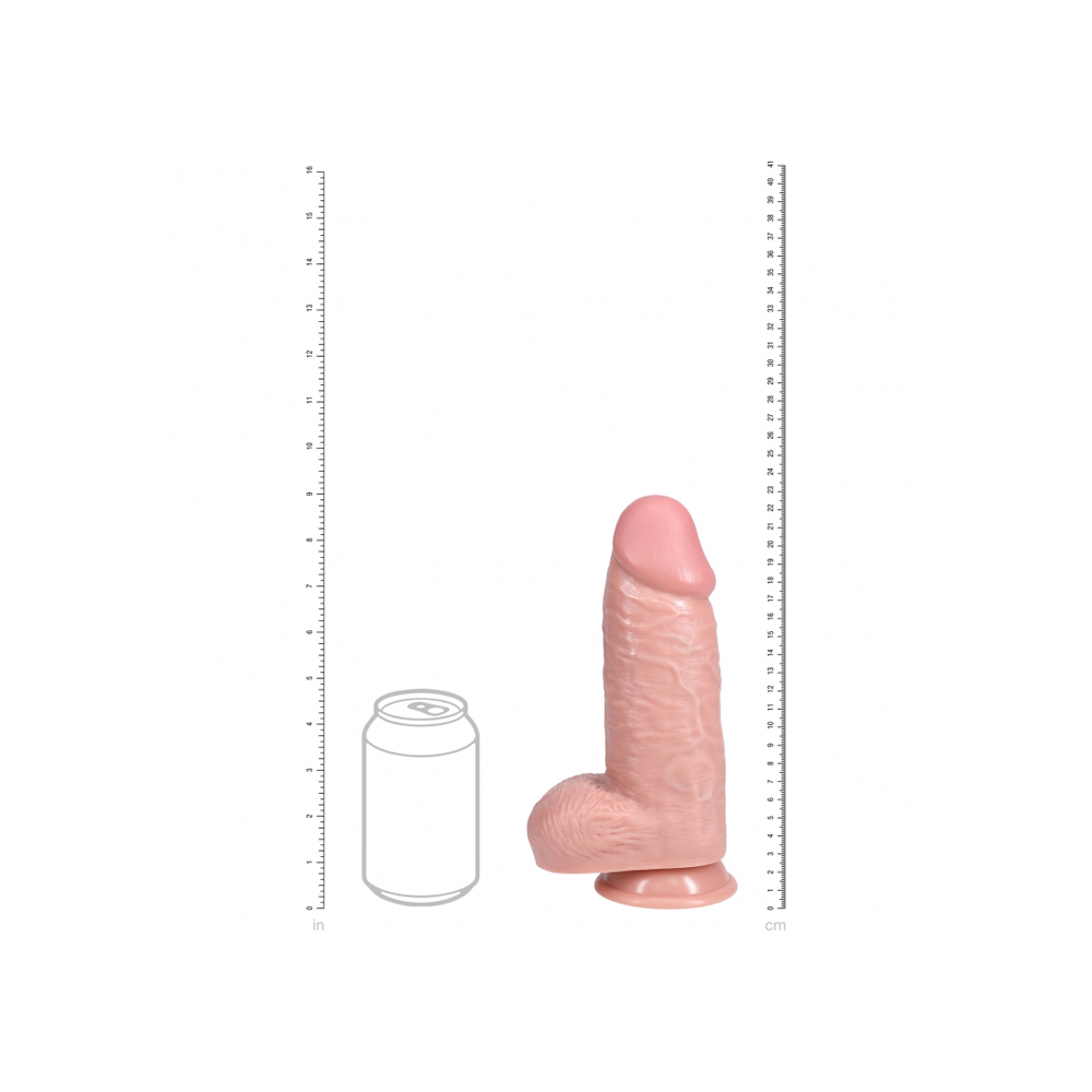 Realrock Extra Thick Realistic Dildo With Balls 9" Flesh