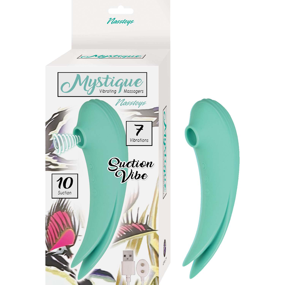 Mystique Vibrating Massagers Suction Vibe Aqua