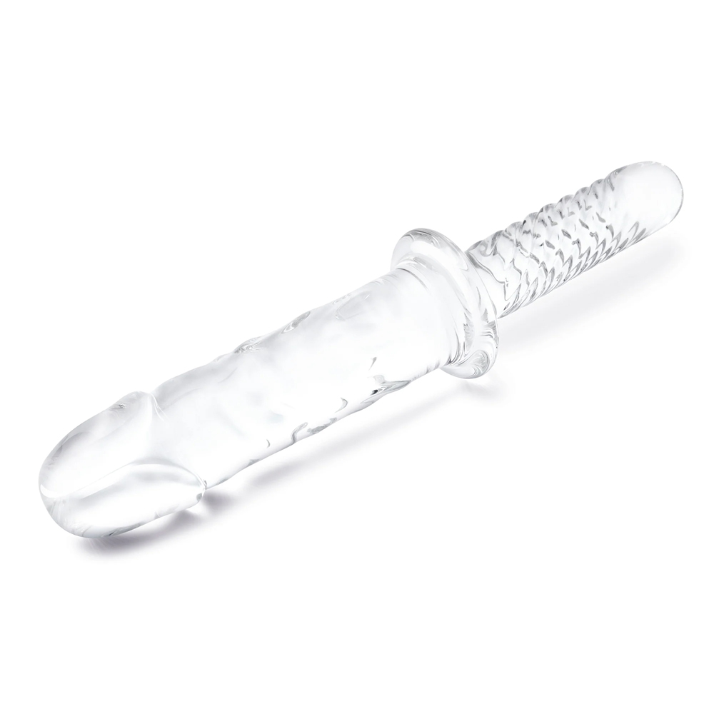 Glas 11" Girthy Cock Double Ended With Handle