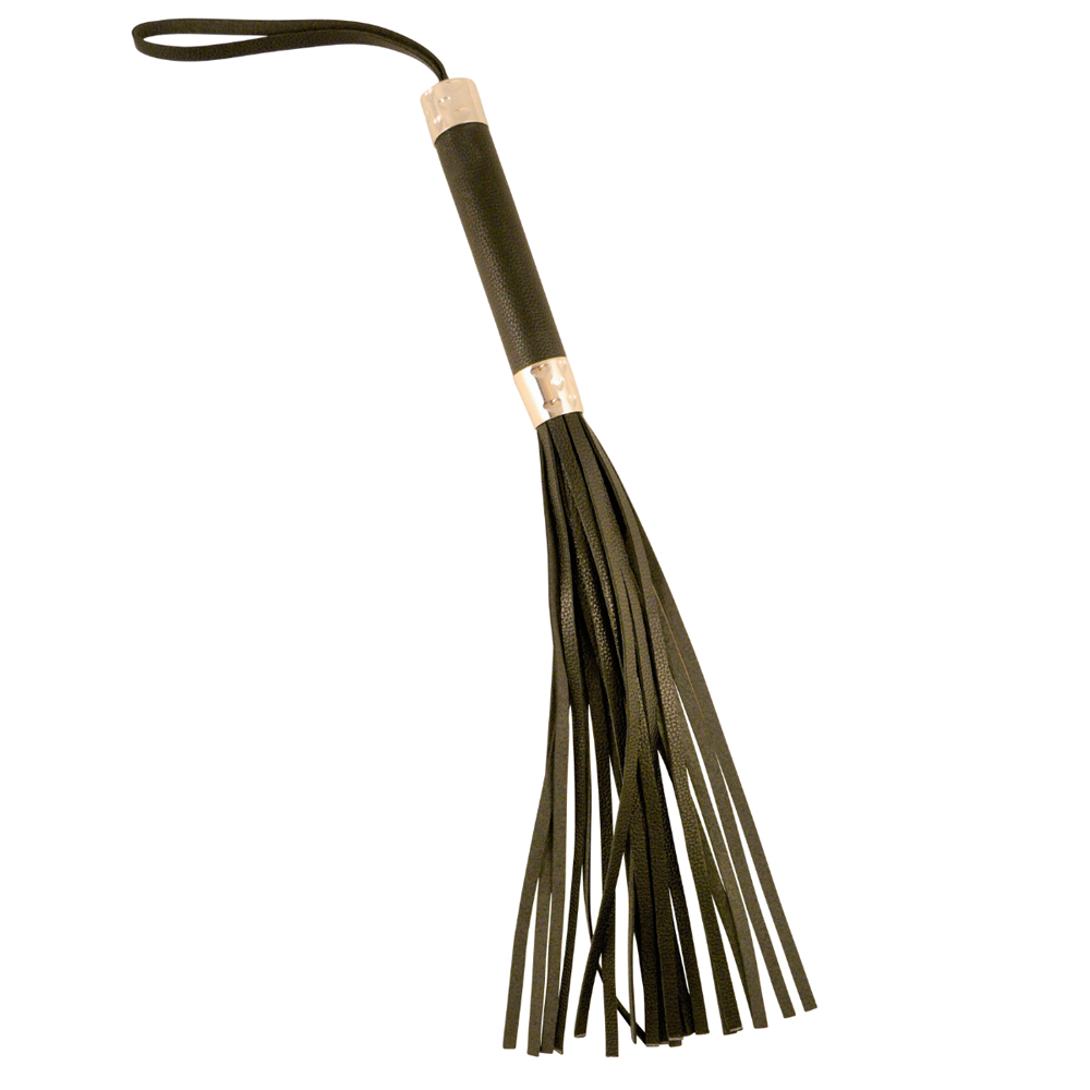 18" PVC Vegan Leather Flogger Black