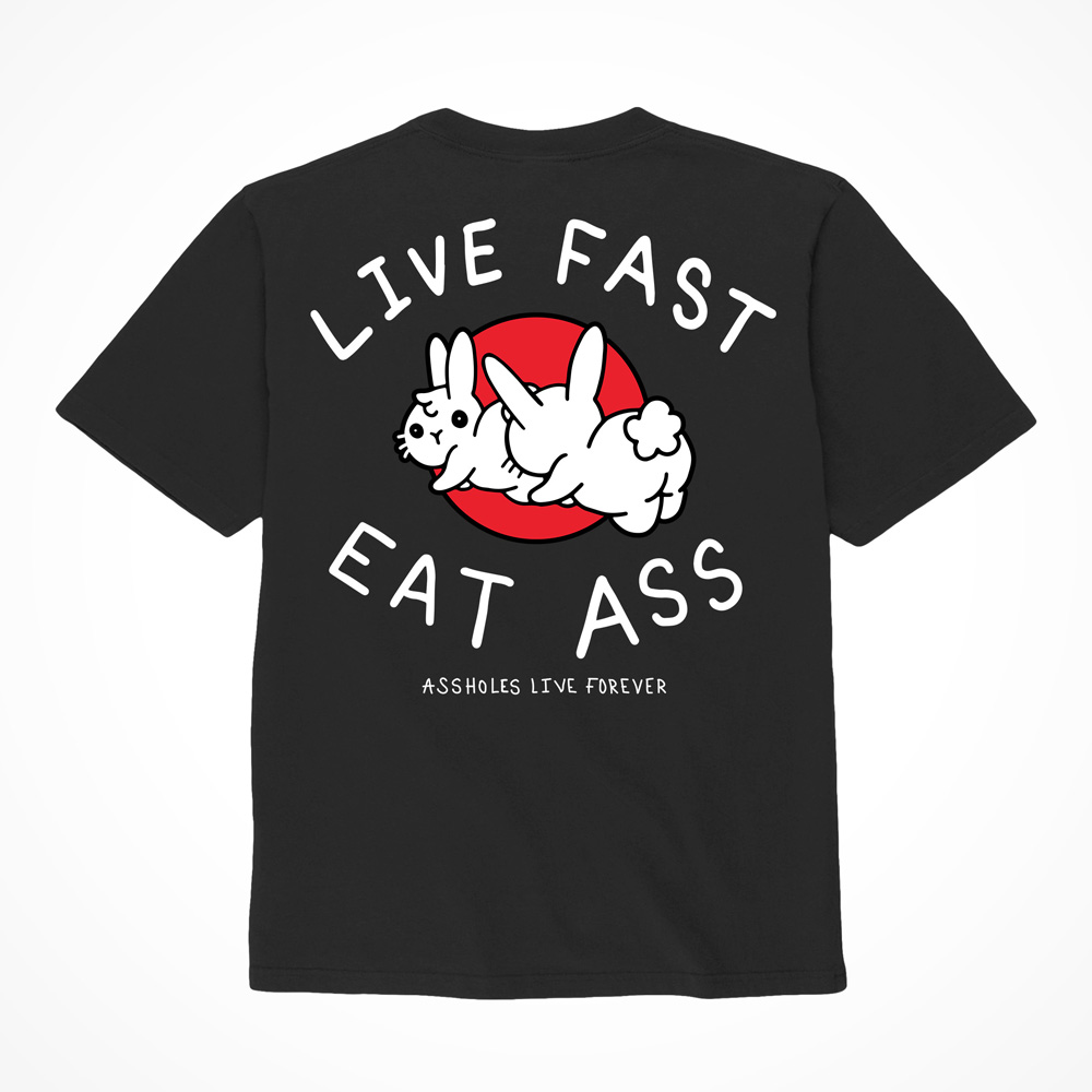 "Live Fast Eat Ass" Shirt XXL Black