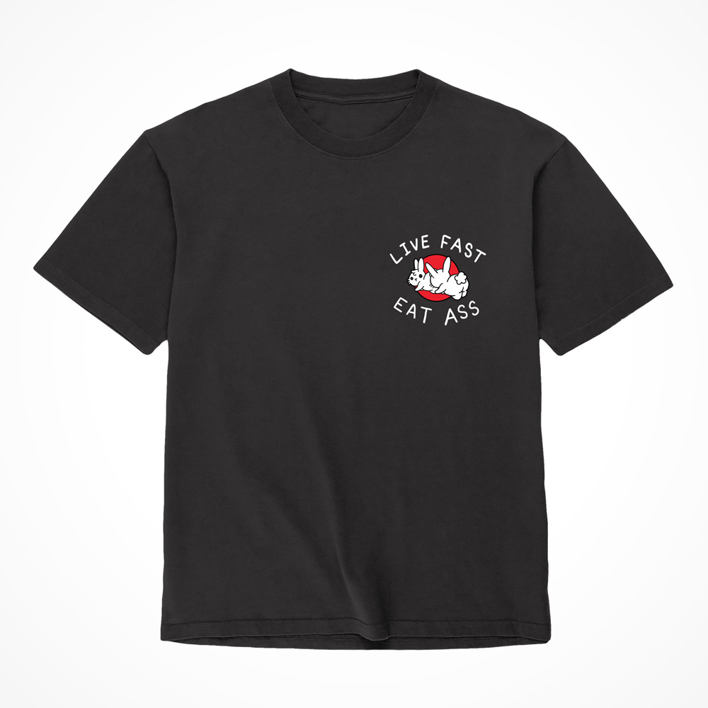 "Live Fast Eat Ass" Shirt XXL Black