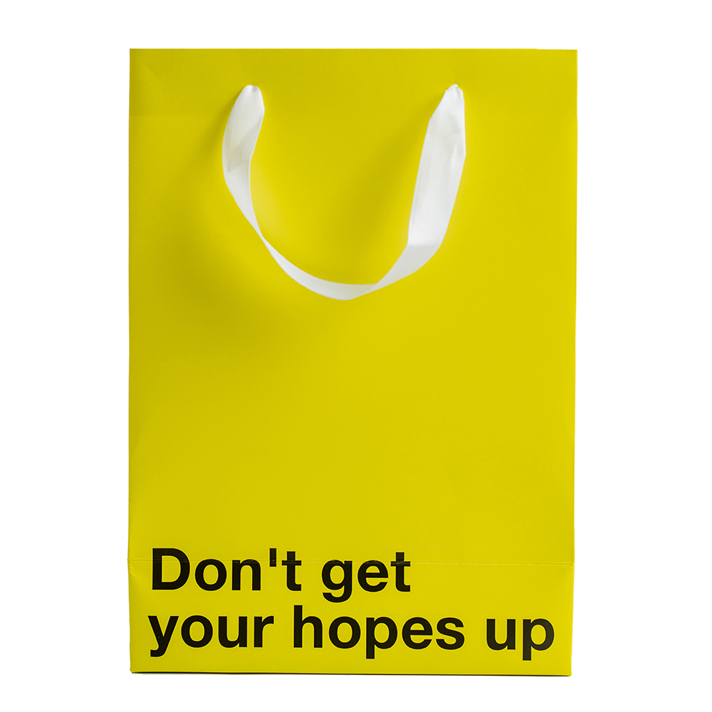 Don't Get Hopes Up Color Gift Bag Yellow