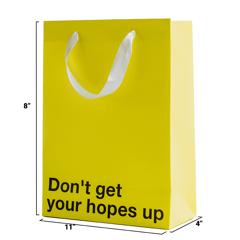 Don't Get Hopes Up Color Gift Bag Yellow