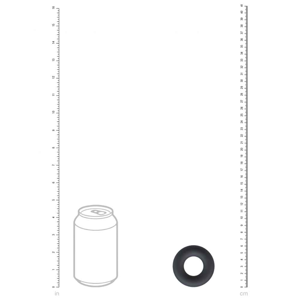Levelz Liquid Silicone Cock Ring M Black