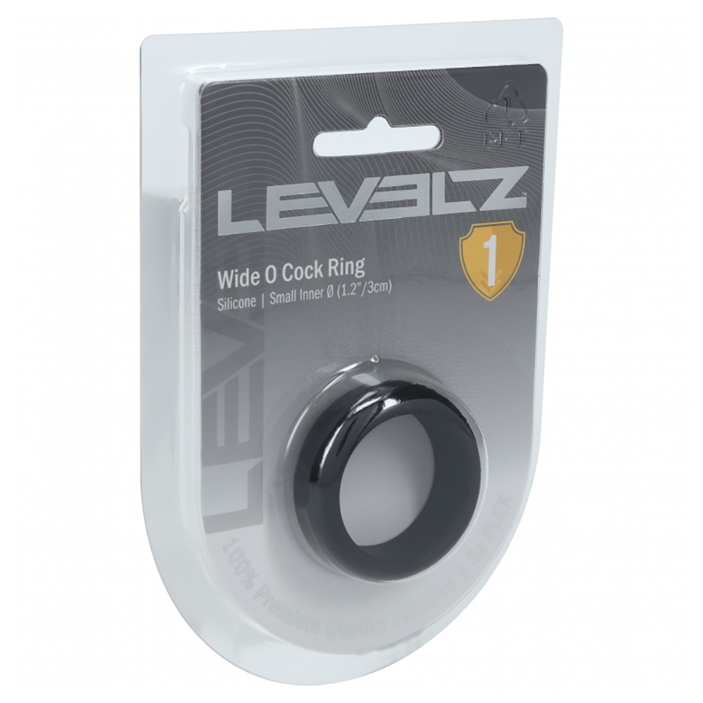 Levelz Wide O Silicone Cock Ring S 30mm Black