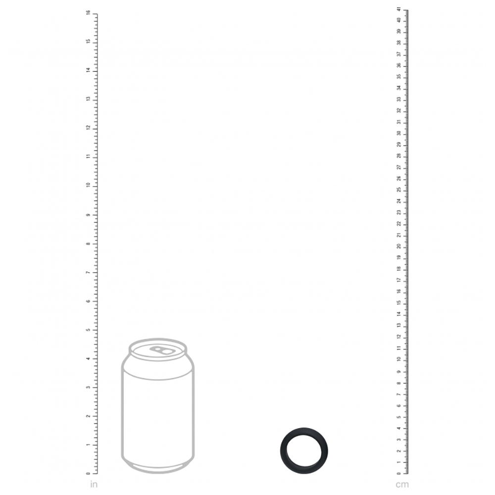 Levelz Wide O Silicone Cock Ring S 30mm Black